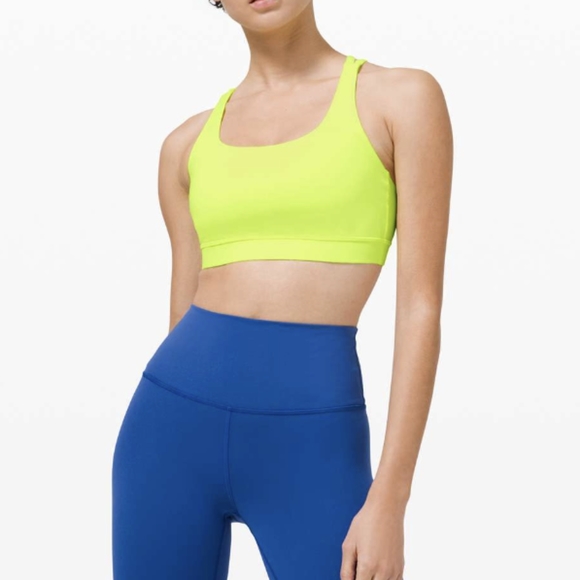 Lululemon Energy Bra Highlight Yellow - Picture 2 of 7